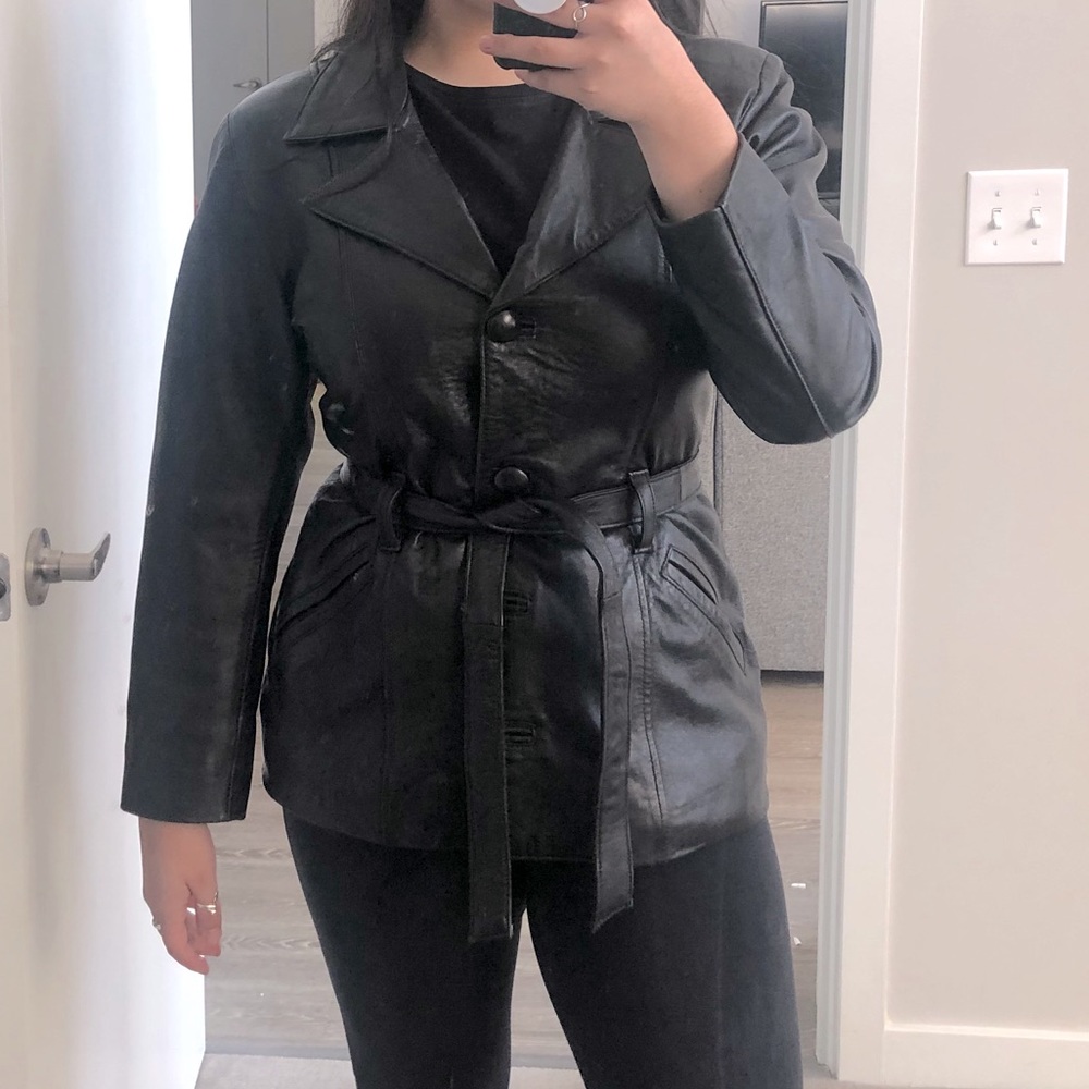 Faux leather jacket